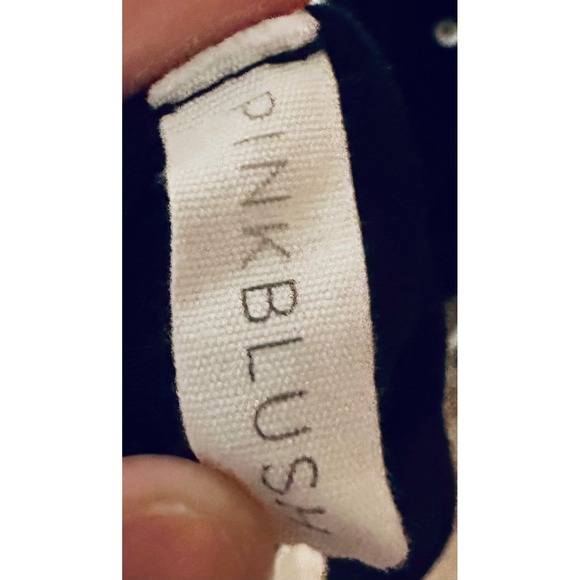 PINK BLUSH black button front short‎ sleeve tunic top XL - Picture 3 of 4